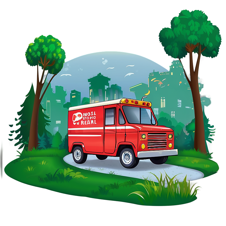 Country Road Mail Truck Png Aaw9 PNG Image