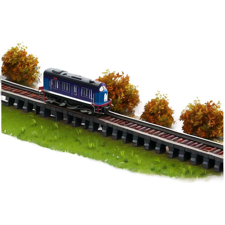 Countryside Train Track Png Auy52 PNG Image