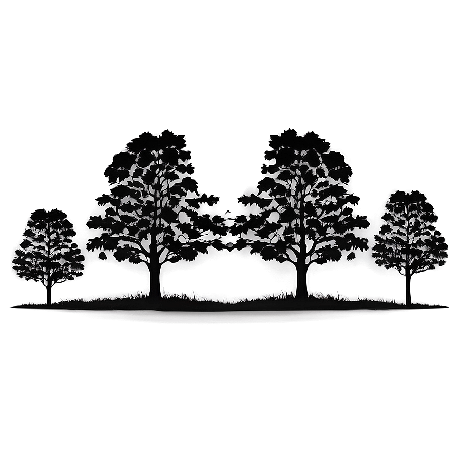 Countryside Tree Silhouette Png Rwc PNG Image