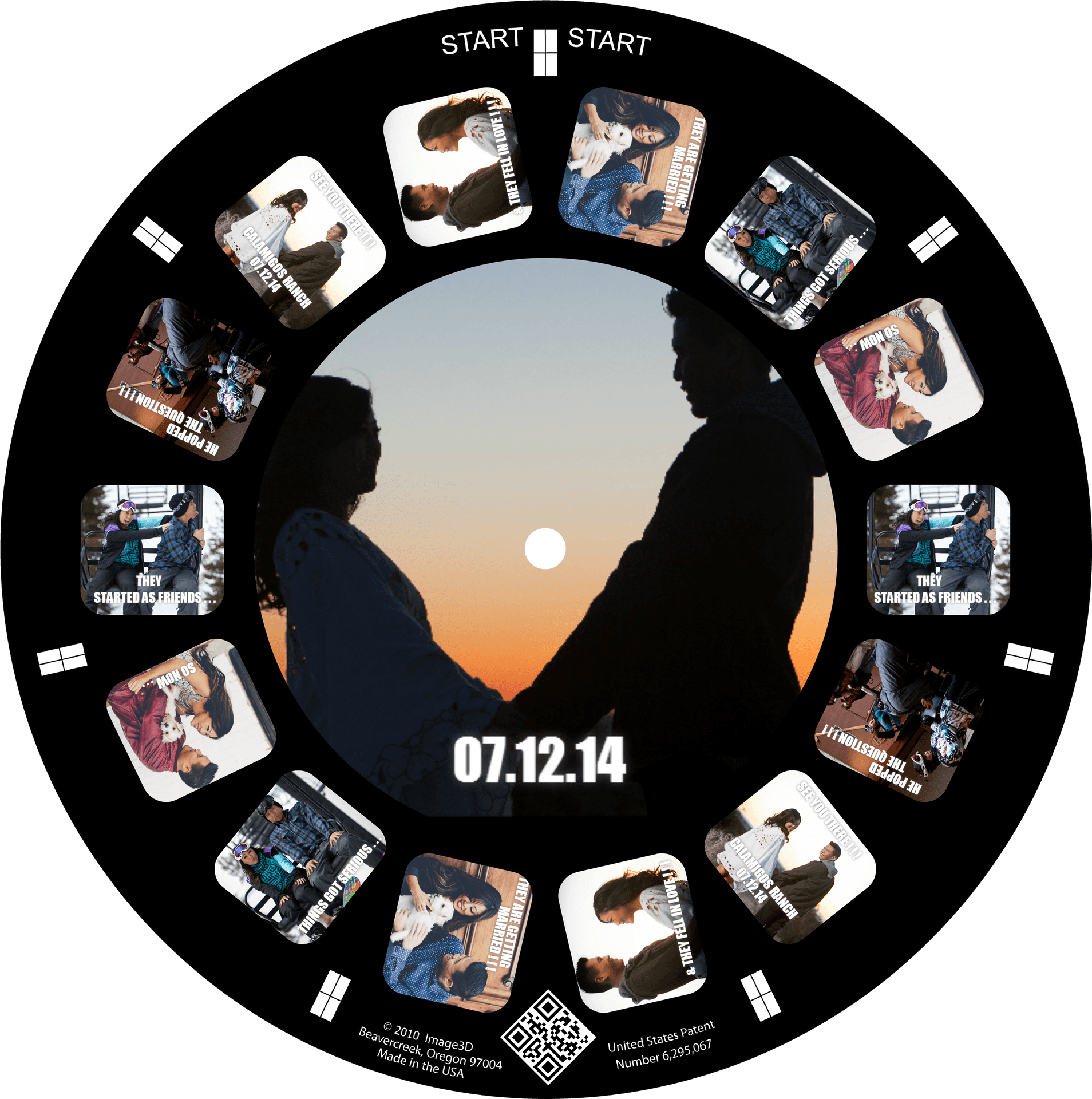 Couple Silhouette View Master Invitation PNG Image