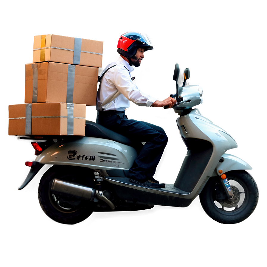 Courier Delivery Scooter Png 52 PNG Image