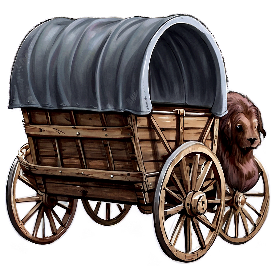 Covered Wagon Illustration Png 06292024 PNG Image