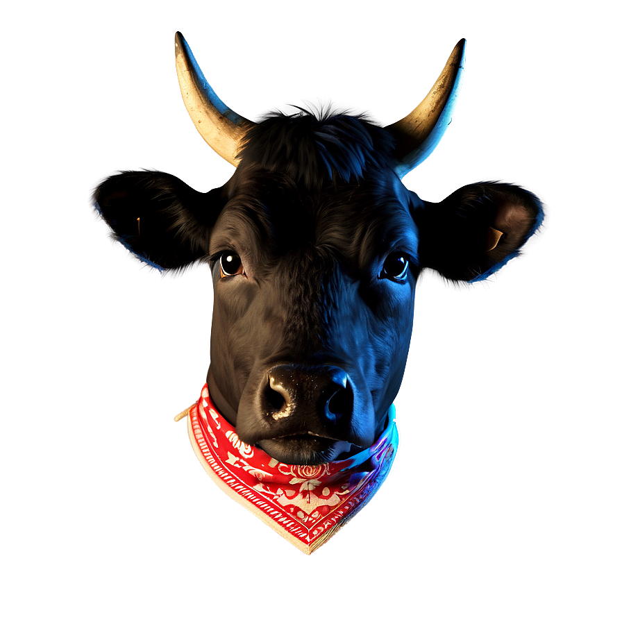 Cow Face With Bandana Png Han97 PNG Image