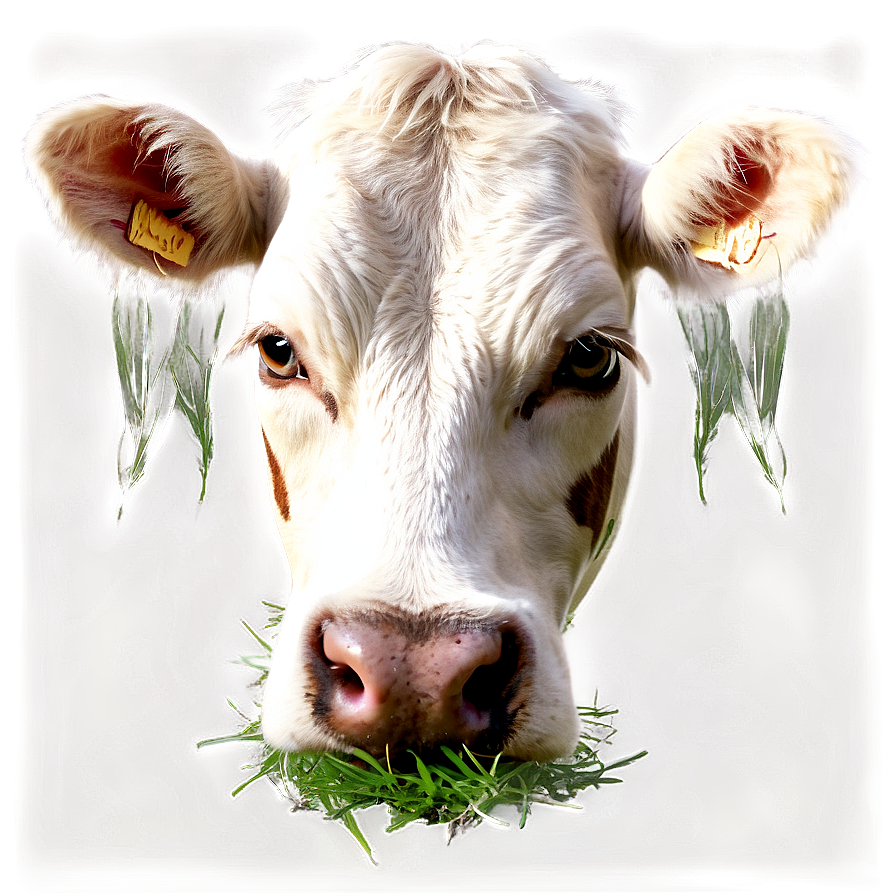 Cow Face With Grass Png 06212024 PNG Image