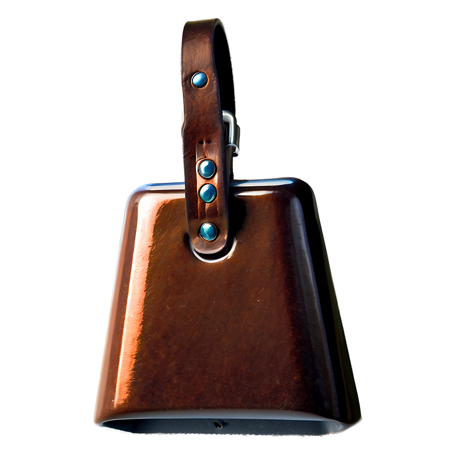 Cowbell With Leather Strap Png Jju PNG Image