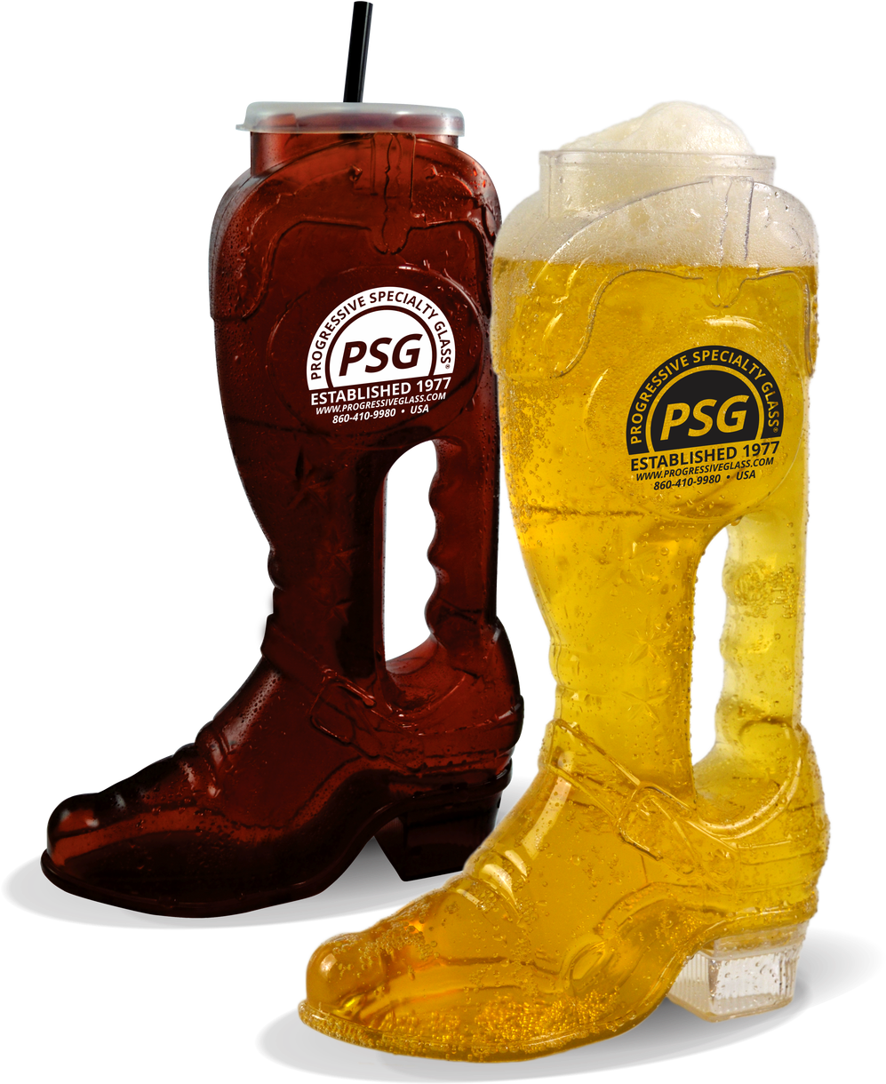 Cowboy Boot Drinkware Set PNG Image