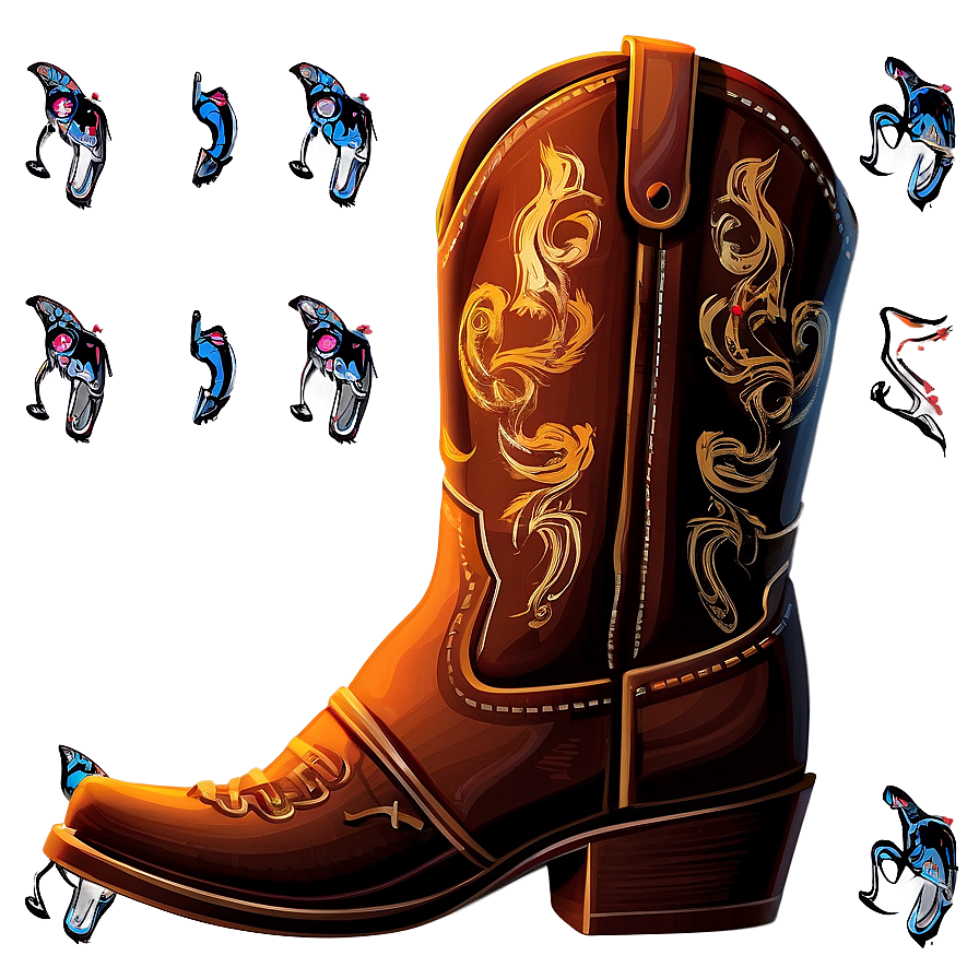 Cowboy Boot Illustration Png Tfv58 PNG Image