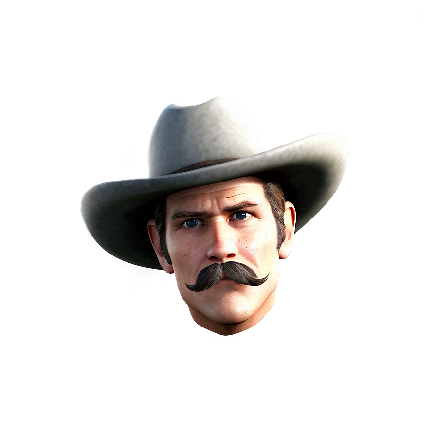 Cowboy Gunslinger Mustache Png Jvk PNG Image