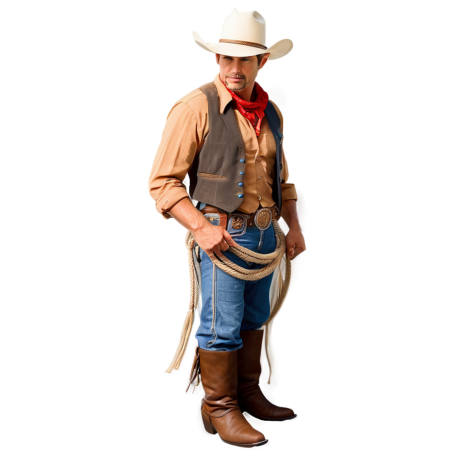 Cowboy With Lariat Png 05212024 PNG Image