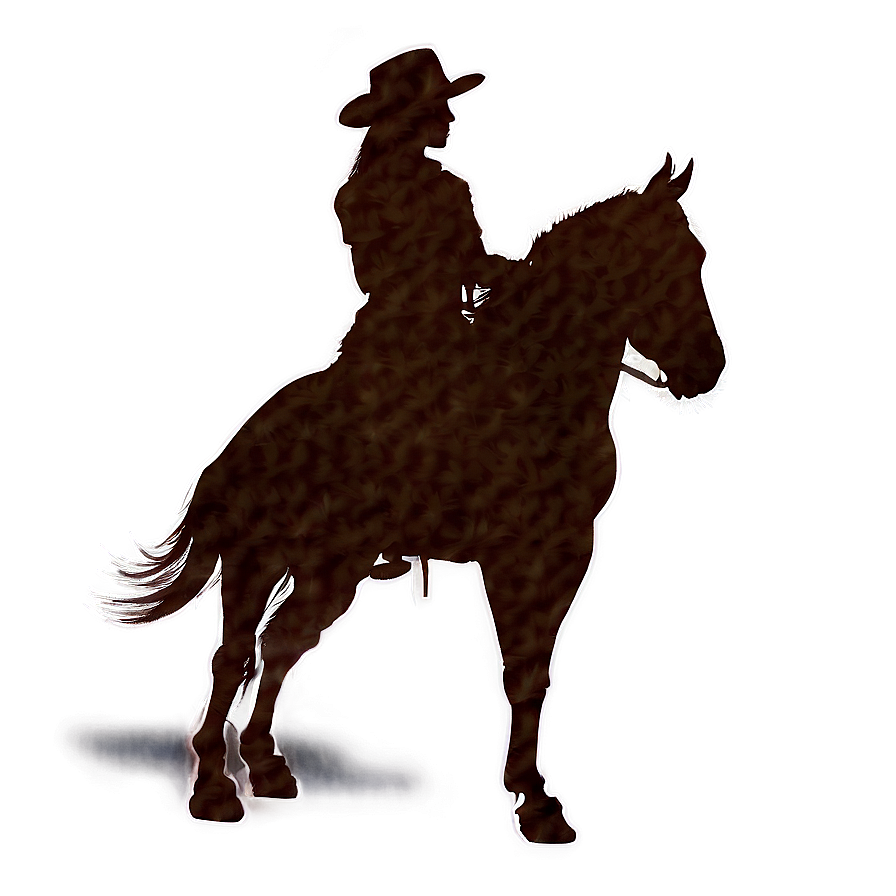 Cowgirl And Horse Silhouette Png 06112024 PNG Image