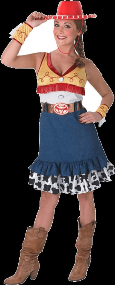 Cowgirl Costume Ladies Dress PNG Image