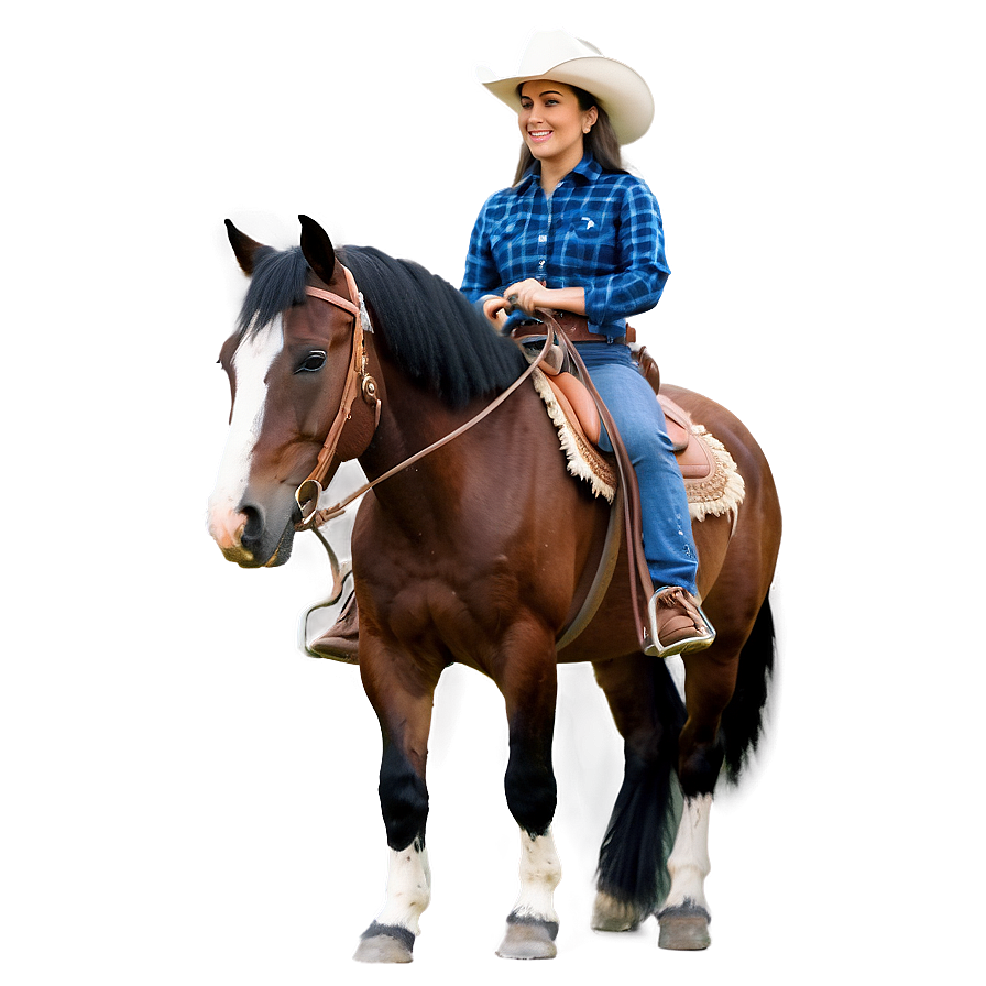 Cowgirl Riding Horse Png 06112024 PNG Image