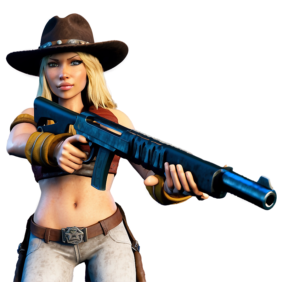 Cowgirl With Guns Png Nrv PNG Image