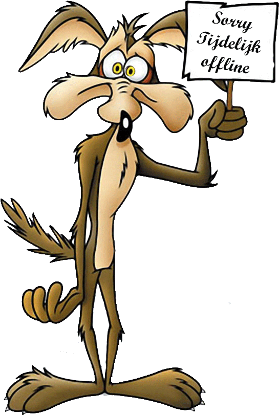 Coyote Holding Sign Illustration PNG Image