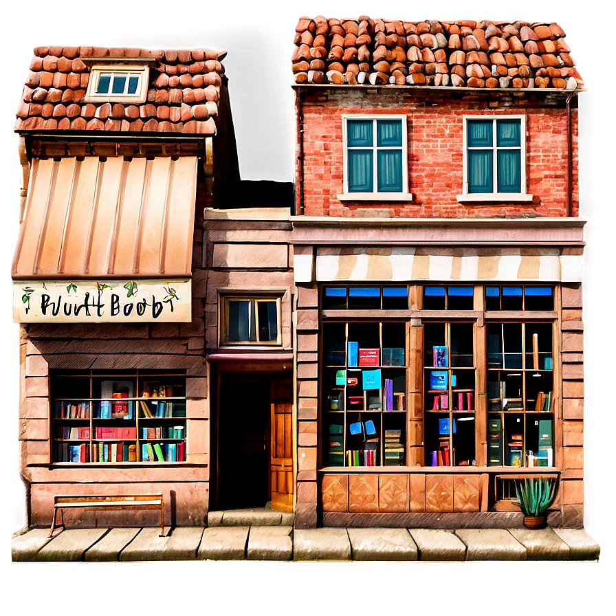 Cozy Bookshop Building Png 59 PNG Image