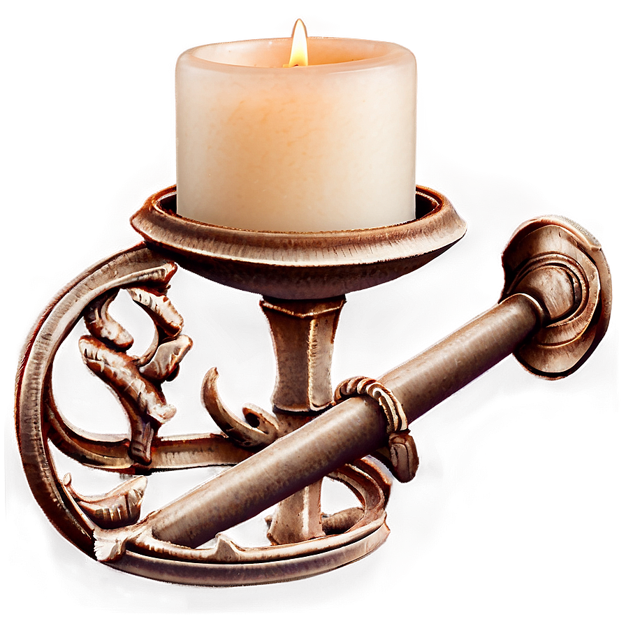 Cozy Candlestick Glow Png Lim PNG Image