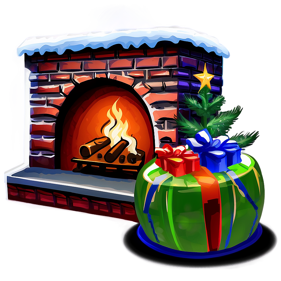 Cozy Christmas Eve Fireplace Png 53 PNG Image