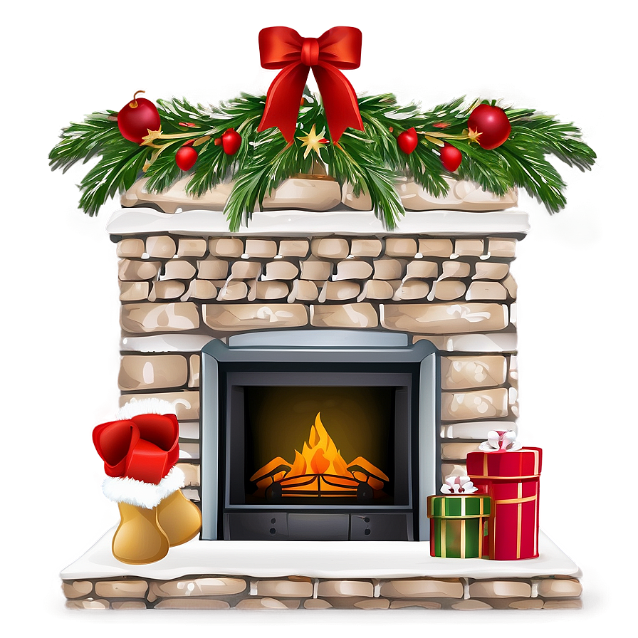 Cozy December Fireplace Png 06202024 PNG Image