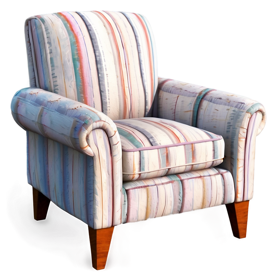 Cozy Fabric Armchair Png Evg86 PNG Image