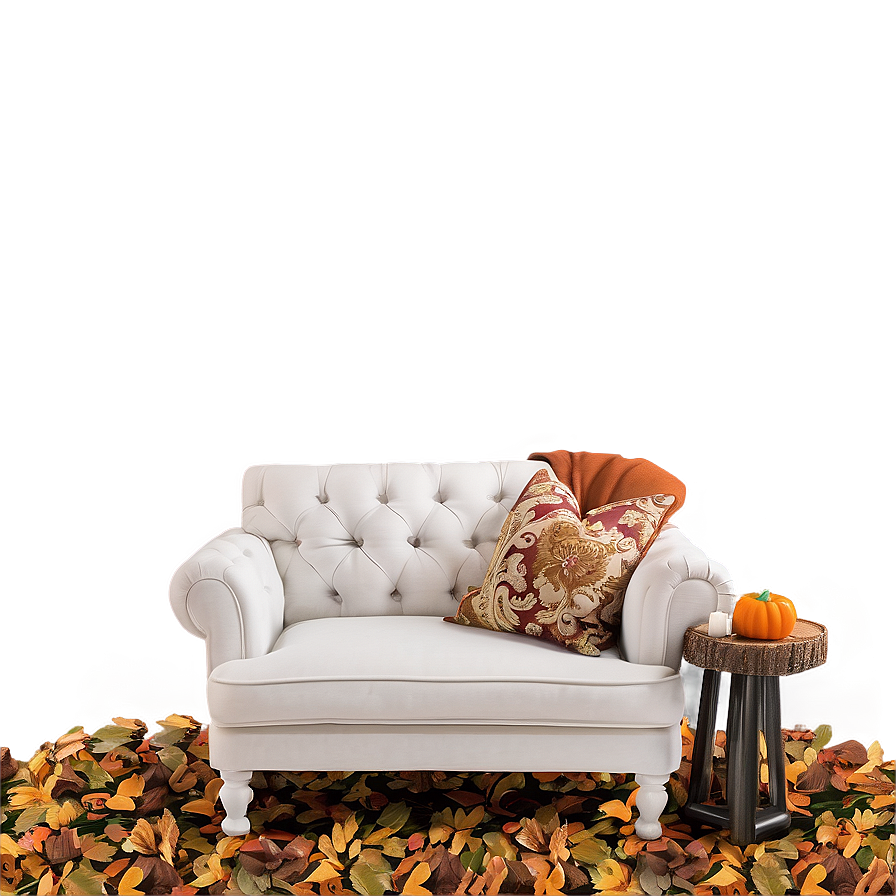 Cozy Fall Reading Nook Png Svv PNG Image