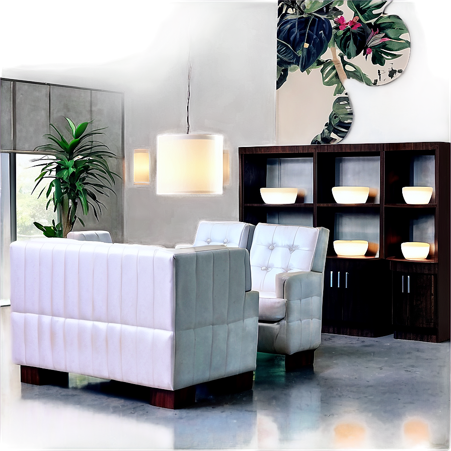 Cozy Salon Waiting Area Png 06252024 PNG Image