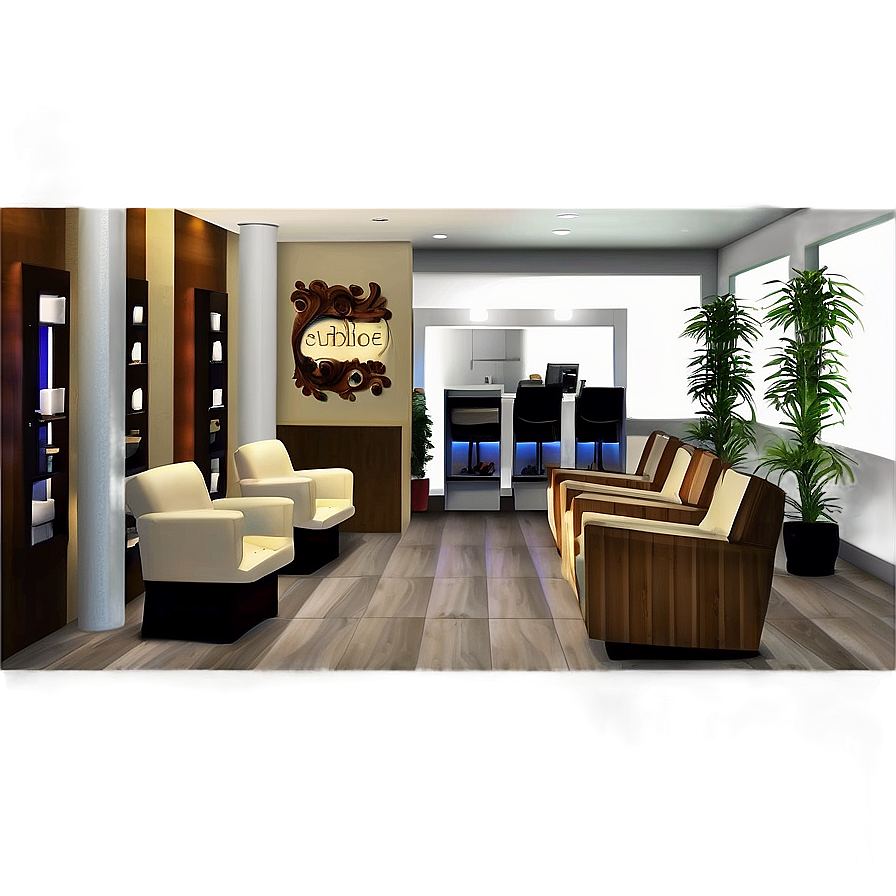 Cozy Salon Waiting Area Png 13 PNG Image