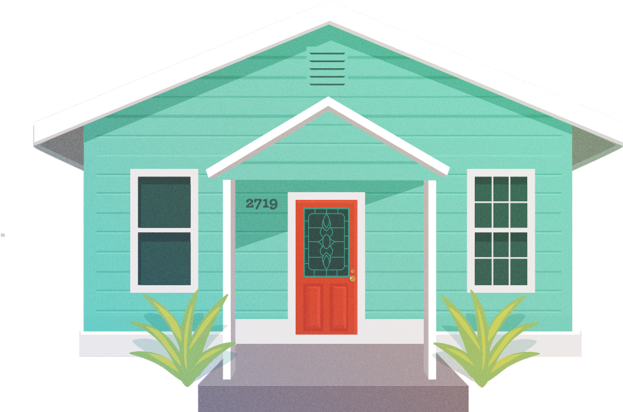 Cozy Suburban Home Illustration PNG Image