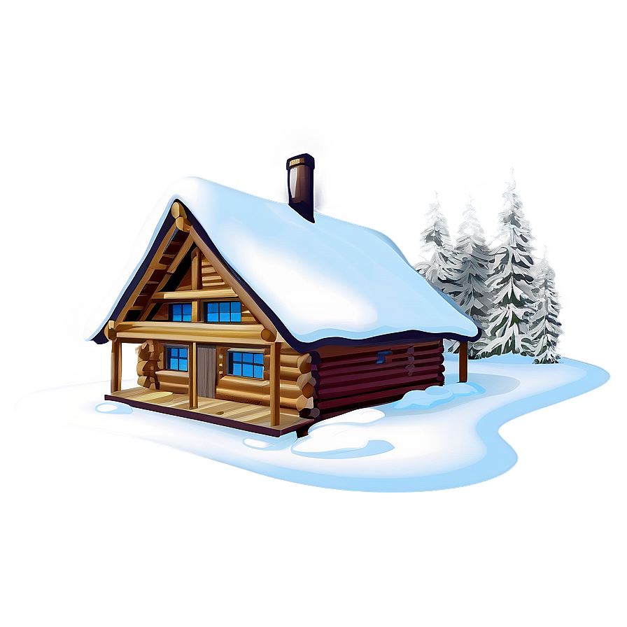 Cozy Winter Cabin Png Ghh PNG Image