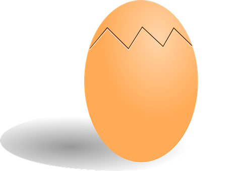 Cracked Egg Vector Illustration PNG Image