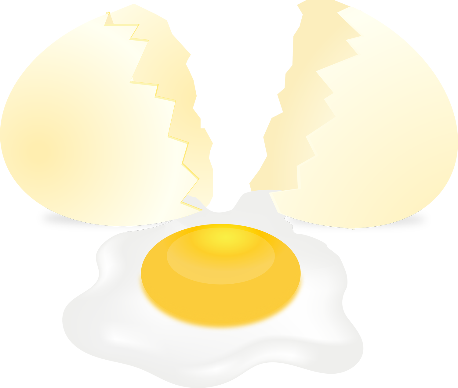 Cracked Eggwith Fried Egg PNG Image