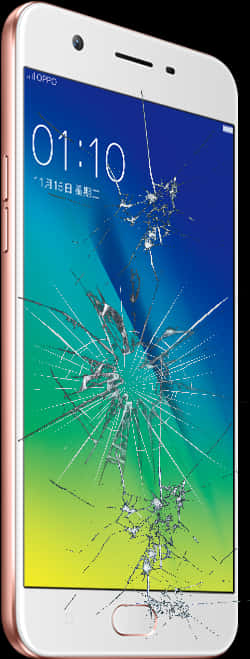 Cracked Smartphone Screen PNG Image