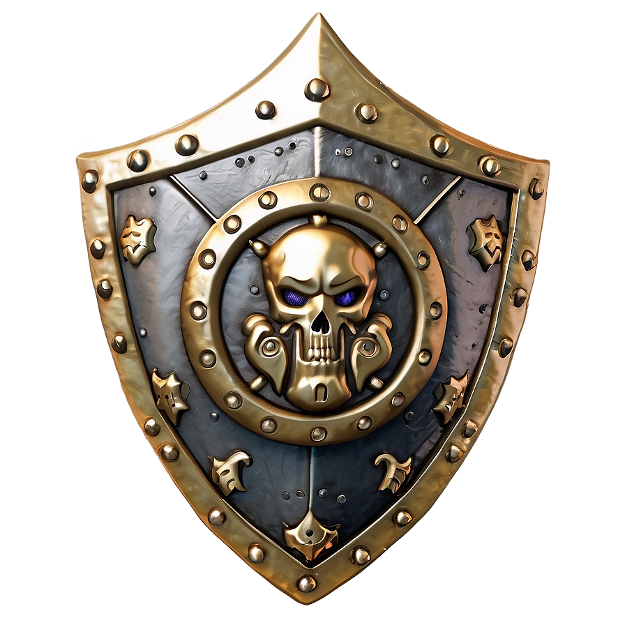 Crafted Gold Shield Png Aqd PNG Image