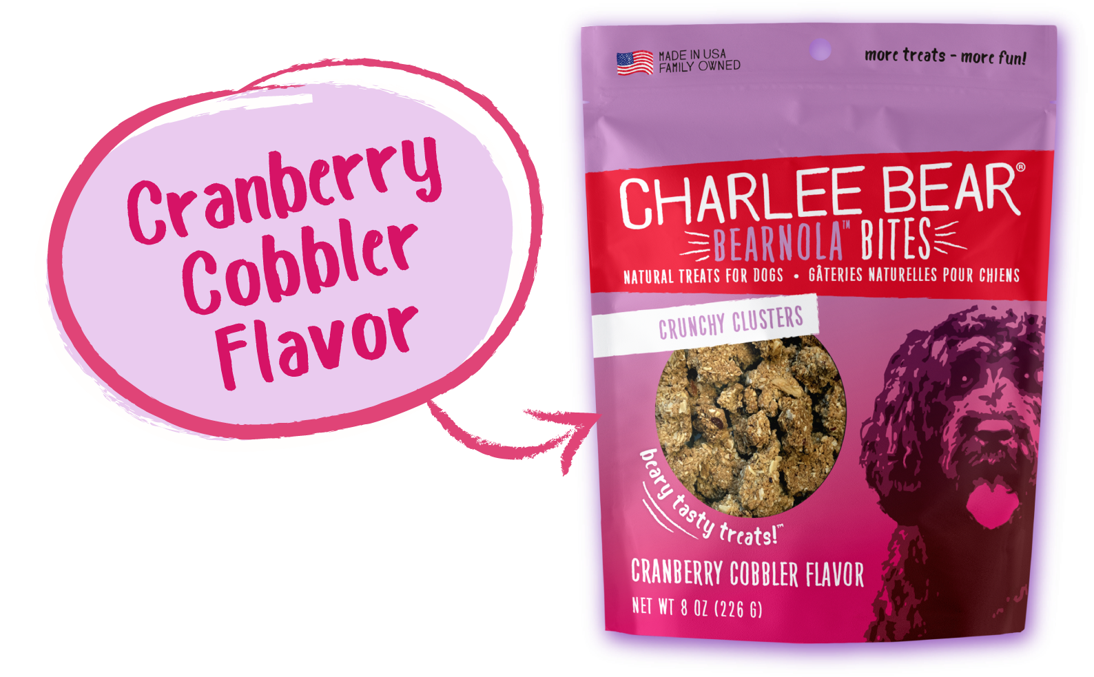 Cranberry Cobbler Dog Treats Package PNG Image