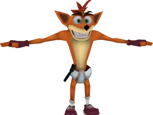 Crash Bandicoot Character Pose PNG Image