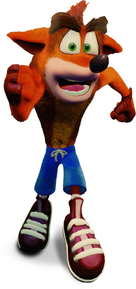 Crash Bandicoot Character Pose PNG Image