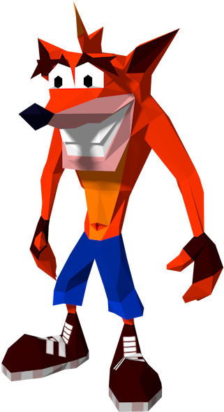 Crash Bandicoot Character Render PNG Image