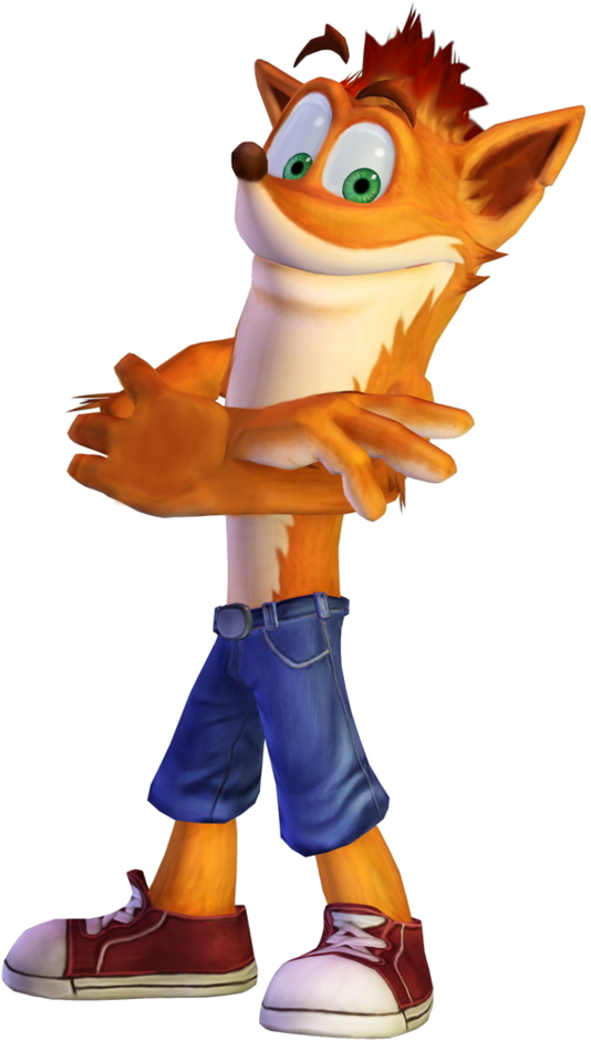 Crash Bandicoot Standing Pose PNG Image