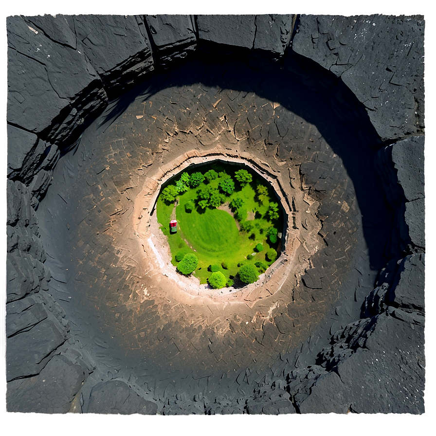 Crater Bird's Eye Perspective Png 06132024 PNG Image