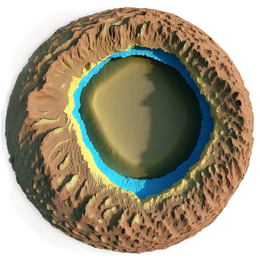 Crater History Ancient Erosion Png Ctd1 PNG Image