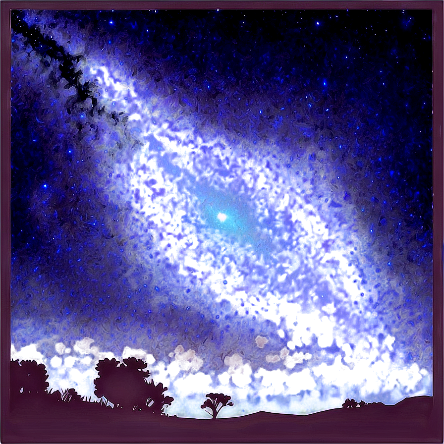 Crater Starry Night Sky Png Pjg PNG Image