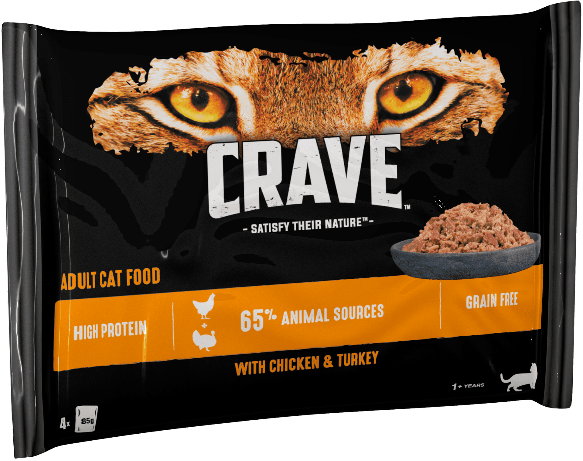 Crave Adult Cat Food Chicken Turkey PNG Image