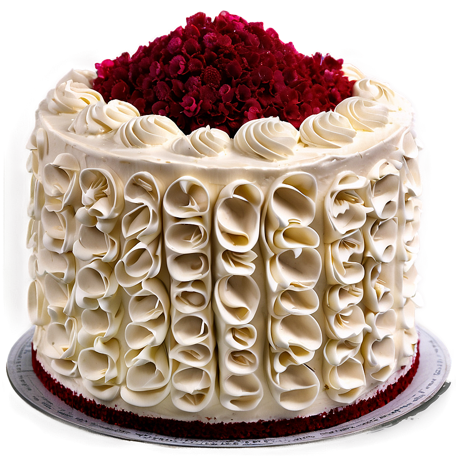 Cream Cheese Frosted Red Velvet Cake Png Vsp PNG Image