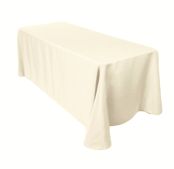 Cream Tablecloth Covered Table PNG Image