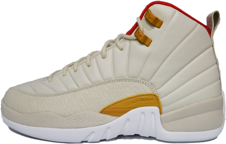 Cream White Air Jordan Sneaker PNG Image