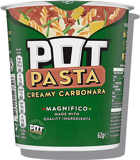 Creamy Carbonara Pot Pasta PNG Image