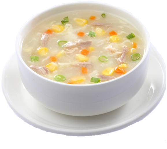 Creamy Chicken Corn Soup PNG Image