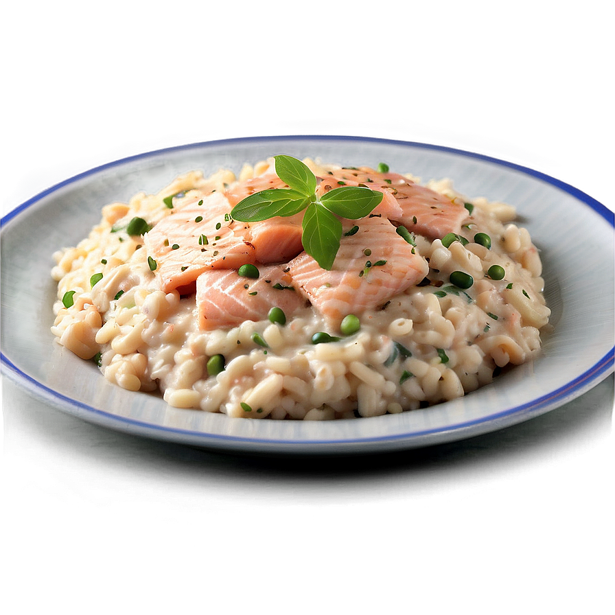 Creamy Salmon Risotto Png Hfi PNG Image