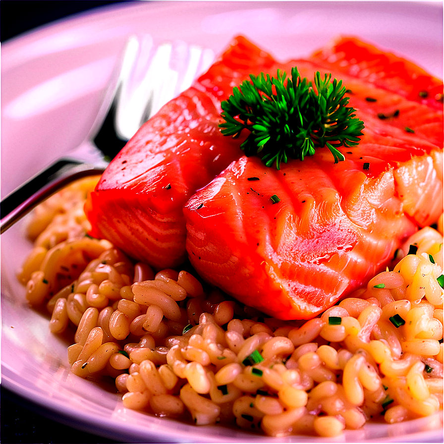 Creamy Salmon Risotto Png Yga PNG Image