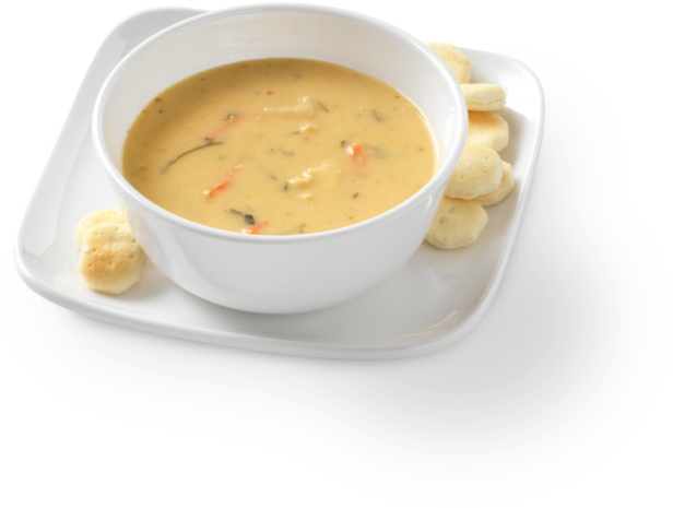 Creamy Soupwith Croutonson Plate PNG Image