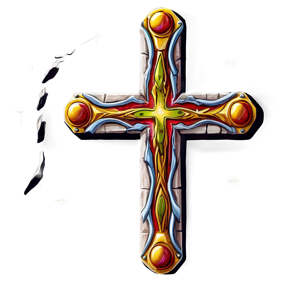 Created Cross Artwork Png Cut PNG Image